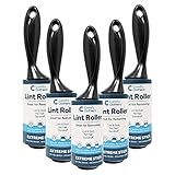 Extra Sticky Lint Rollers for Clothes, Dust & Lint - 475 Sheets Total (5 Rolls/95 Sheets Per Roll) 5 Handles - Lint Rollers for Pet Hair Combo by Comfy Clothiers
