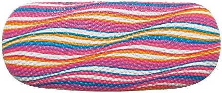 Hard Shell Eyeglass Case For Men &amp; Women, Bumpy Glasses Case With Colorful Waves