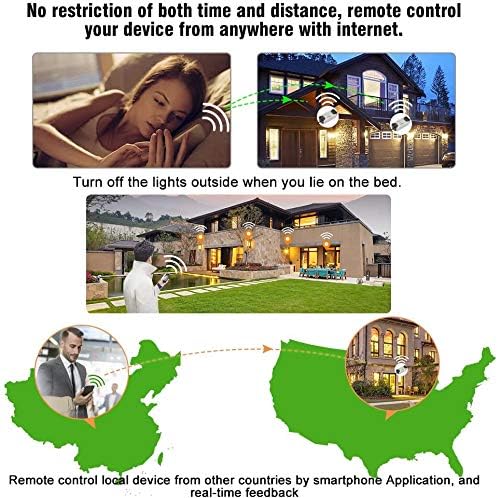 eMylo Interruptor WiFiInterruptor Inalmbrico Inteligente Wifi Conmutador de Control Remoto del TemporizadorSmart Hogar 1 Vas Wifi Smart Switch Compatible con Alexa Google Home iOS Android 2 Pack