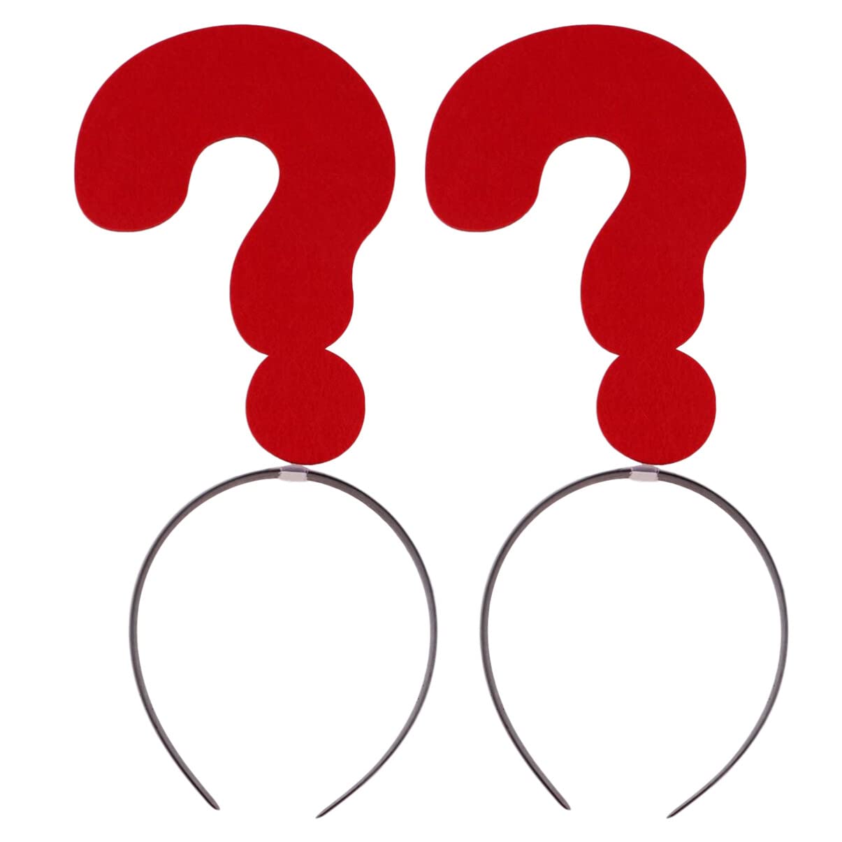 Amosfun 2pcs Question Mark Shaped Headband, Novelty Headband Christmas Headband Party Photo Booth Headband for Christmas Holiday Party Fancy Dress Decorations
