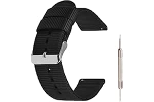 Jumpsunfun Nylon Watch Strap 18mm 20mm 22mm 24mm Military Watch Band, Quick Release Replacement Strap (Include Replacement To