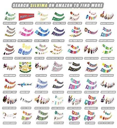 Silvima Ready to Hang Happy Birthday Banner Bunting | Pre-Strung Multiple Color Bday Sign, Colorful Party Decoration