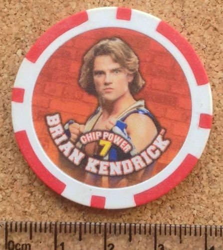 WWE Wrestling Power Chipz 2008 (Casino Chip) Wrestler Red 7 - BRIAN KENDRICK