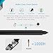 Surface Pen, Ciscle Active Stylus Pen with 1024 Levels of Pressure Sensitivity and Aluminum Body for Microsoft Surface Pro(2017), Surface Pro 4/ Pro 3/ Laptop/ Book/ Studio and Surface 3-(Black)