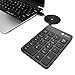 iClever IC-KP02 2.4G Wireless Ultra Slim Numeric Keypad with Li-ion Battery Built In, Black
