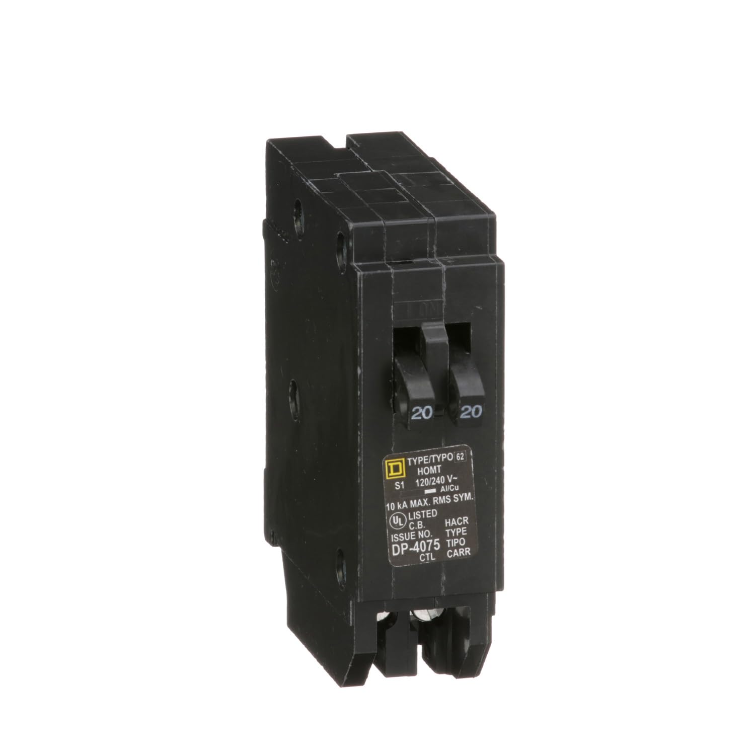 Square D Homeline 2-30 Amp 2-Pole Quad Tandem Circuit Breaker