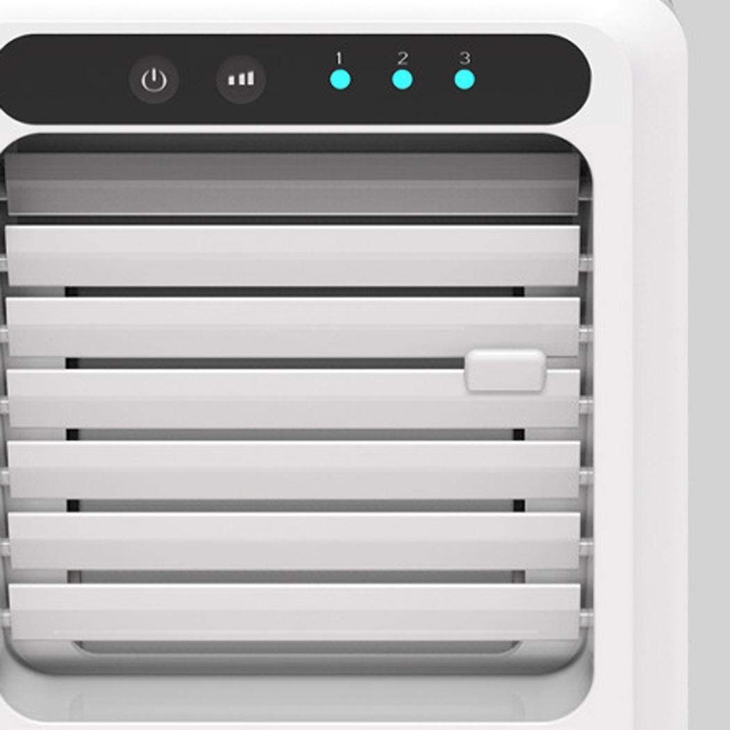 GUIGSI Climatizzatore Portatile Mini Freddo,Raffreddatore d\'Aria Evaporativo,Lavoro di Alimentazione USB, Adatto per casa, Camera da Letto, Ufficio, Camper