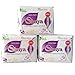 SHUYA Herbal Scented Feminine Pads for Women with Wings,Patented Negative ion Strip-30Count(Pack of 3)