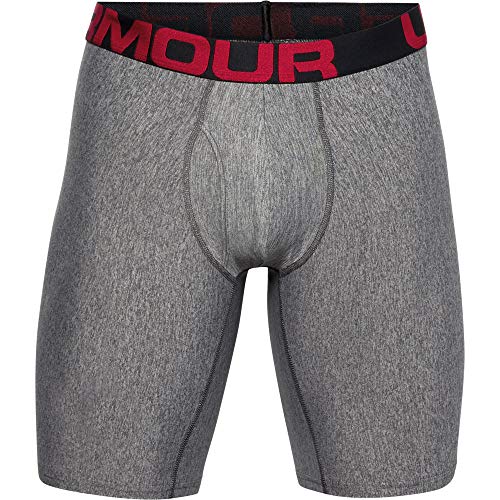 Under Armour Men's Tech 9inch Boxerjock 2Pack , Mod Gray Light