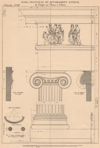 Amazon Com Ionic Architecture Temple Ilissus Athens Base Capital Entablature 1931 Old Print Antique Print Vintage Print Printed Prints Of Architecture Posters Prints ionic architecture temple ilissus
