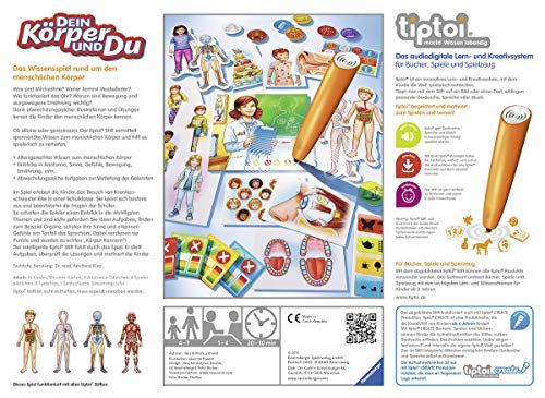 Ravensburger tiptoi Spiel_00560_Dein Körper und Du_Lernspiel ab 4 Jahren für 1-4 Spieler, das Wissensspiel rund um den menschlichen Körper – Bild 3
