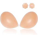 NuBrava Adhesive Bra Strapless Sticky Invisible Push up Silicone Bra Resuable for Backless Dress