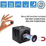 Mini Spy Hidden Camera cop cam - HD 1080P Portable Small Nanny Cam Surveillance Magnetic Security Camera with Night Vision/Motion Detection Perfect Indoor/Outdoor Surveillance Camera Home Car Office