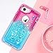 MAXCURY for Glitter iPhone 8 7 6 Case, Flowing Bling Liquid Quicksand Heavy Duty Shockproof Defender Cover for Phone 6/6s in 4.7 Inch (Pink/Blue, for iPhone SE 2020/SE 2022)