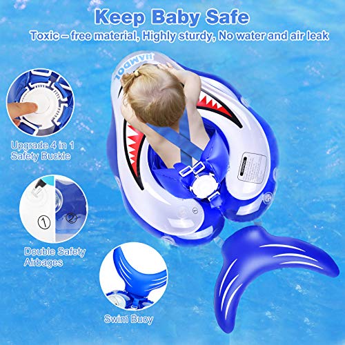 Shark Baby Swim Pool Float Baby with Canopy Baby Floaties