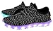 EcoCity Casual Comfortable Toddler Kids Shoes Fashion Colorful Led Light Up Sneaker for Boys Girls Breathable Slip-on Loafers (KS001B1-27)