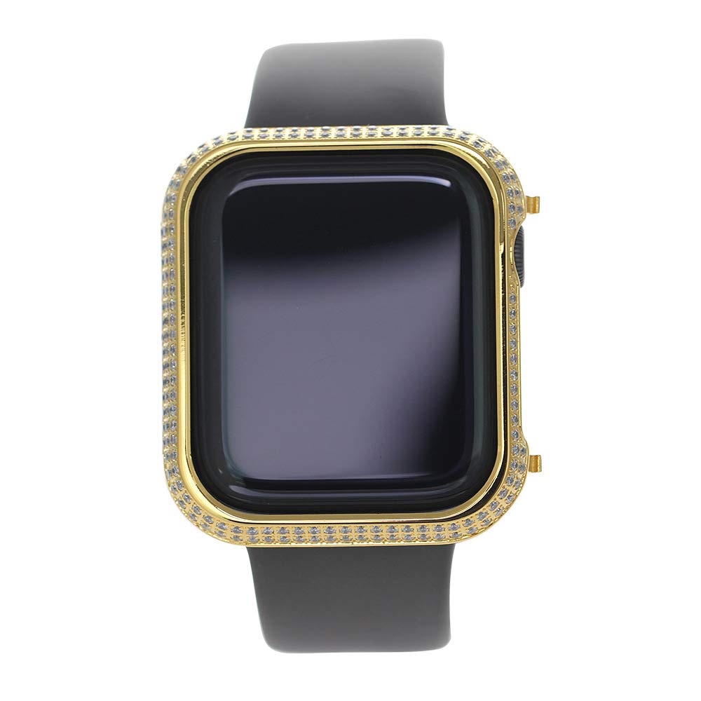 Fundisinn Luxury Metal Rhinestone Diamond Crystal Jewelry Bezel Cover Case for Apple Watch 4 Aluminum iWatch Protective Protector Compatible Apple ...