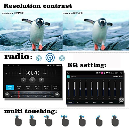 Yody-Single-Din-Android-In-Dash-Car-Stereo-with-Bluetooth-7-Inch-HD-Touch-ScreenSupport-WiFiGPSNavigationMirror-LinkUSBSDAUXAMFM-Car-RadioBackup-CameraMicrophonewireless-remote