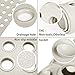 AIR TREE Bathtub Mats Non Slip Big Holes Extra Soft Machine Washable Suction Cups Bathtub Mat Oval White Long Shower Mat Oval 29 x 15 Inch …