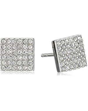 Square Pave Stud Earrings