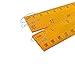 Fyess 25 Pack 12 Inch School Student Rulers Wood Rulers Wooden School Rulers Office Ruler Measuring Ruler,Yellow,2 Scale