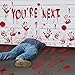 Pawliss Halloween Bloody Party Decorations Window Decals Wall Stickers Decor, Handprint Footprint Horror Bathroom Zombie Decorations Supplies, 12 inches by 17 inches Sheet, 82 Pcs