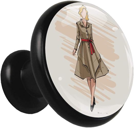 Mode Damenrock Black Metal Küche Schubladenschrank Knöpfe Türgriff