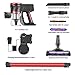 MOOSOO Cordless Vacuum Cleaner 17Kpa Strong Suction 2 in 1 Stick Vacuum Ultra-Quiet with Handheld Vacuum Cleaner Multiple Brush K17