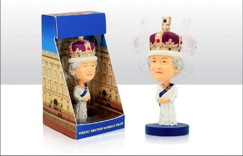 Small Bobble Head Queen - Royal Family Figurine - Elizabeth II Bobblehead