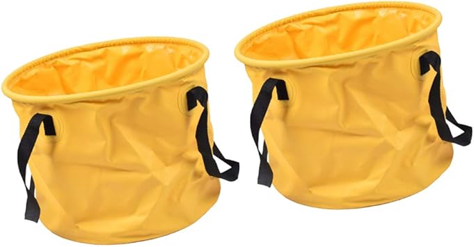 Amazon Cuticate バケツ 大容量 30lバケツ コンパクト 水漏れしない軽量 釣り用 足湯 お掃除用 旅行 洗車 2個入り Cuticate バケツ バッカン