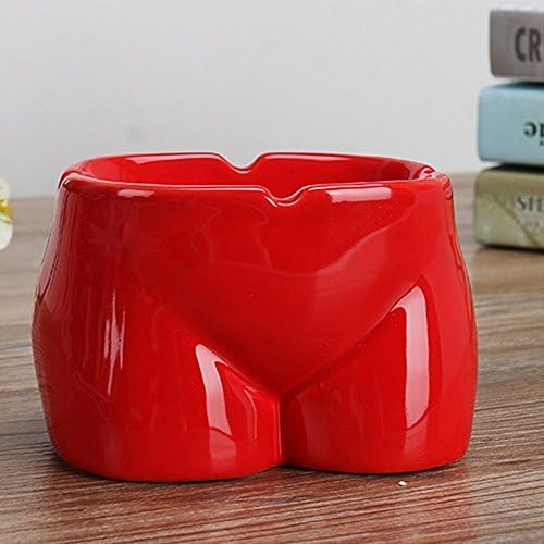 GAYY Cute Breast Cigar Ashtray Bedroom Ceramics Ash Tray Holder Cigarettes for Home Office Tabletop Decoration,Gift Ashtray,Smoker,Red,Red