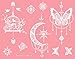 Reusable Micronet Mesh Stencil Tattoo Stencil Template 6 Large Sheet Set Pink