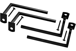 WEWORTH Window BAR 3 in. Projection Bracket（4-Pack,3'' one Way Non-Removable Security Screw Included）Black