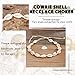 BAROGIRL Shell Necklace Choker White Seashell Necklace Handmade Cowrie Necklace Adjustable Beach Jewelry for Women and Girls