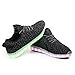 [NEW SIZE VERSION] LeoVera Men's & Women's LED Shoes Luminous Flashing Sneakers LVYZ86-Black-41
