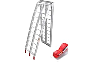 TRIBLE SIX 1pc 7.5' motorcycle ramp Aluminum Arched Foldable Folding Loading ATV Dirt Bike Ramp 750Lbs Capacity