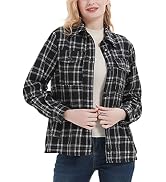 Bellivera Women Plaid Button Down Shirt Long Sleeve Blouses Jacket Casual Shacket Tops Spring Coat