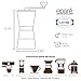 Eparé Manual Coffee Grinder - Conical Ceramic Burr - Portable Hand Crank Mill- 15 Adjustable Settings - Stainless Steel