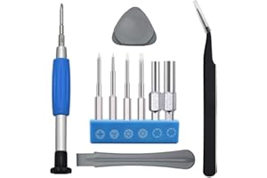 TOMSIN T8/T6 Screwdriver Set for Xbox One Controller/for Nintendo Switch Joy-con/PS4/DS/DS Lite/Wii/GBA Controller, Triwing & Phillips Screwdrivers Pry Opening Repair Tool Kit