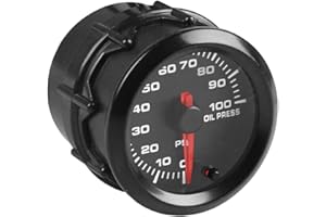 ETOPARS Universal Car Vehicle 2inch 52mm Pointer Oil Pressure Gauge Meter Kit Press PSI 7 Color LED Light Pointer Indicator D