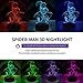 Xmeilo 16 LED Color 3D Illusion Platform Night Lighting Touch Switch Table Desk Decor LED Lamp with Remote Control (Spiderman)