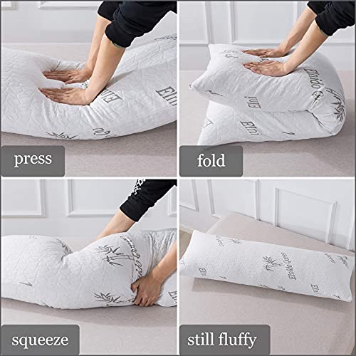 ELNIDO QUEEN Body Pillow Luxury Pillow for Adults, Extra Firm Filling