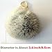 Gold Plated Keychain Cute Genuine Rabbit Fur Ball Pom Pom Keychain for Car Key Ring Handbag Tote Bag Pendant Charm