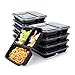 Meal Prep Containers 3 Compartments-JACKYLED 10-pack Lunch Boxes Set Meal Prep Storage Food Containers with Lids Reusable Stackable Microwave Dishwasher for Picnic Travel Hiking Camping