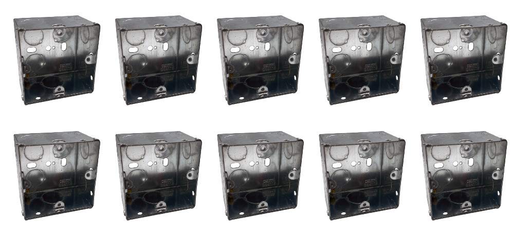 Klite 47mm Single 1 Gang Wall Pattress Metal Back Box Flush Mounted for Electrical Sockets Switches x10