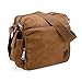 Oct17 Men's Vintage Canvas Crossbody Bag Shoulder Casual Handbag School Messenger Bags Satchel - Coffee