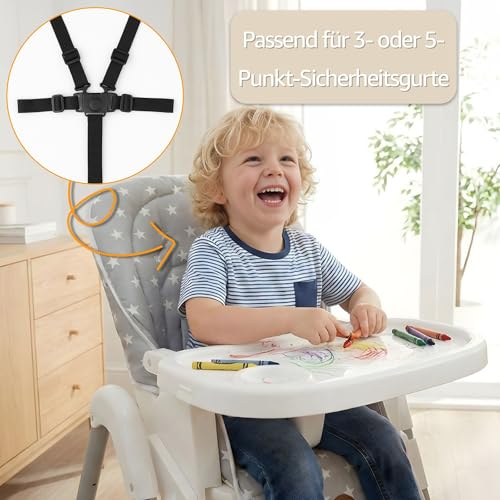 High Chair Cover - Comfortable Baby Seat Cushion Cushions and Covers for Children's Chairs with Stable Waterproof Coating Oeko-Tex Leaves Certificate