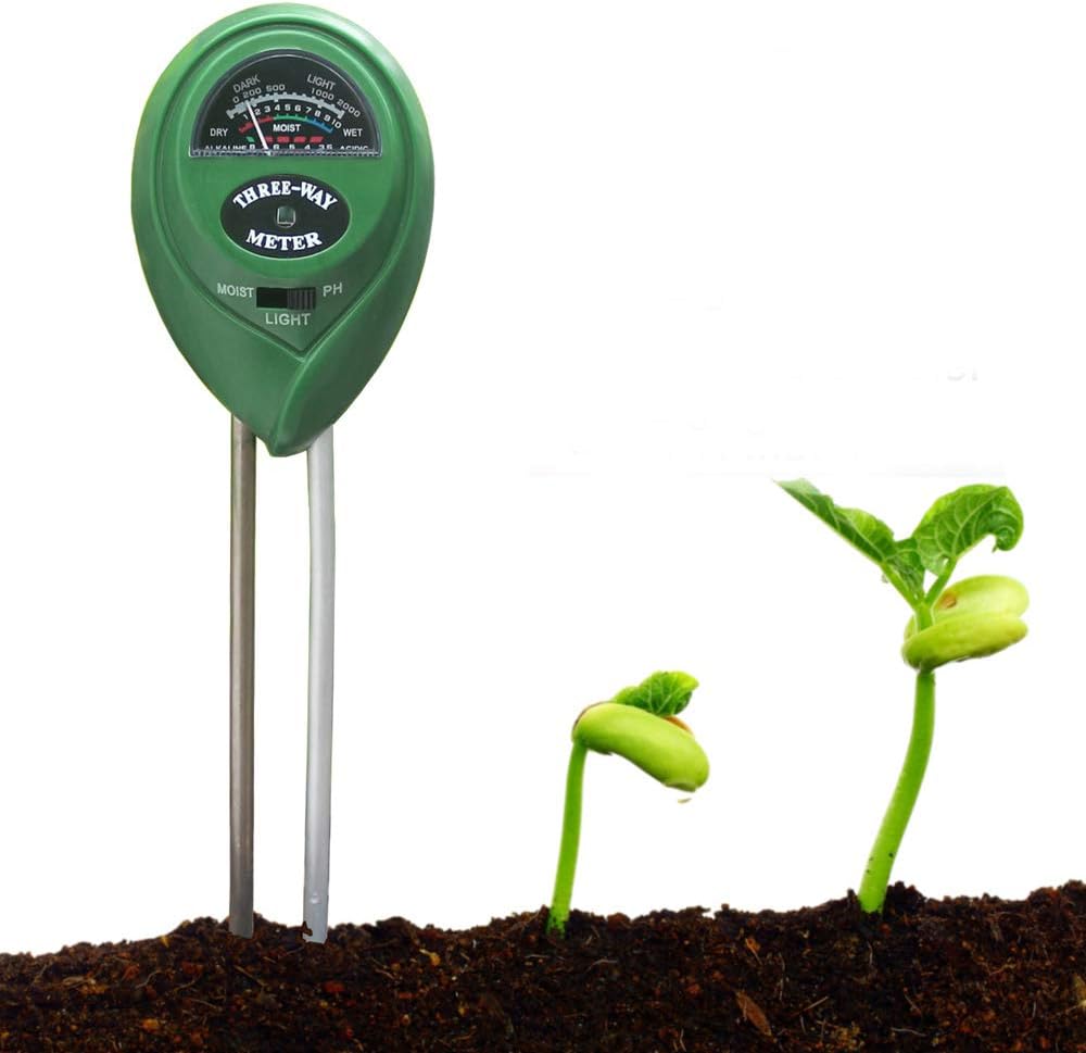 Strailboard Soil pH Meter, Soil Moisture Meter 3-in-1 Moisture,Light and PH Test Kits, Plant Care for Garden, Lawn, Farm, Indoor & Outdoor
