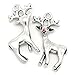 Housweety 20pcs Silver Tone Christmas Reindeer Charms Pendants 24x21mm(1
