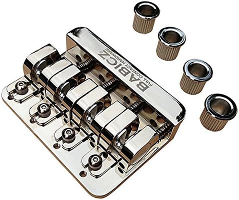 Babicz® »FCH-4 AM - String Trough Body - Original Series« Bridge For Electric 4-String Bass - Chrome